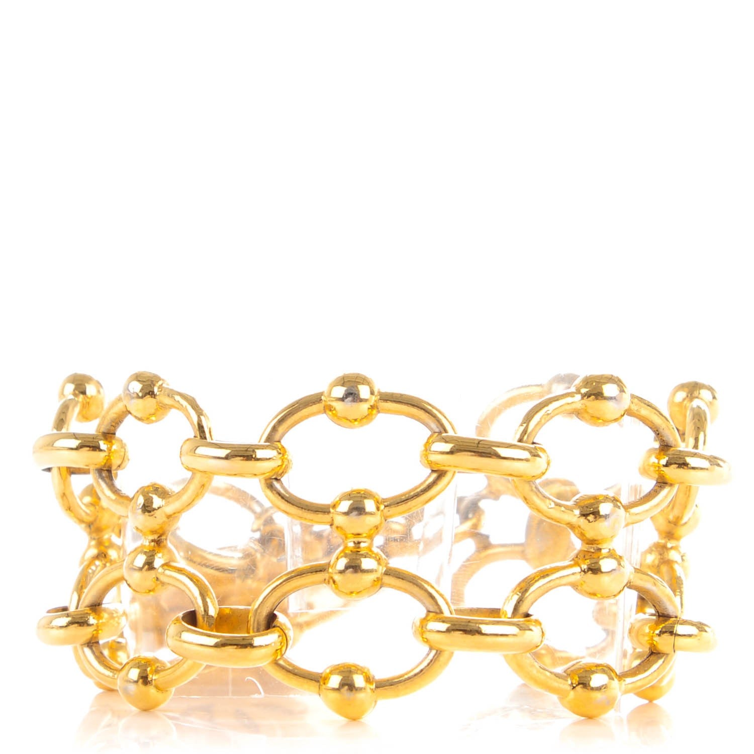 Chanel CC Medallion Chain Bracelet Gold 1 of 5
