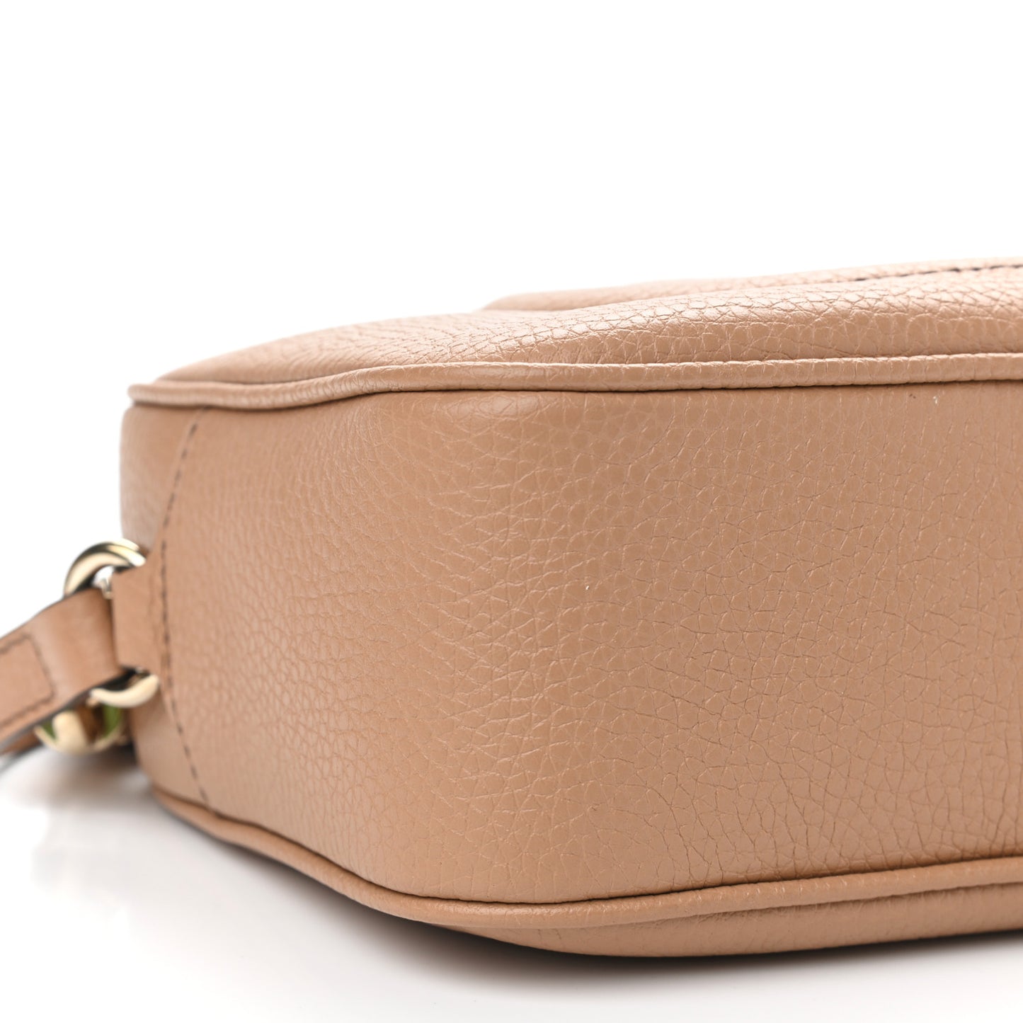Pebbled Calfskin Small Soho Disco Bag Camelia