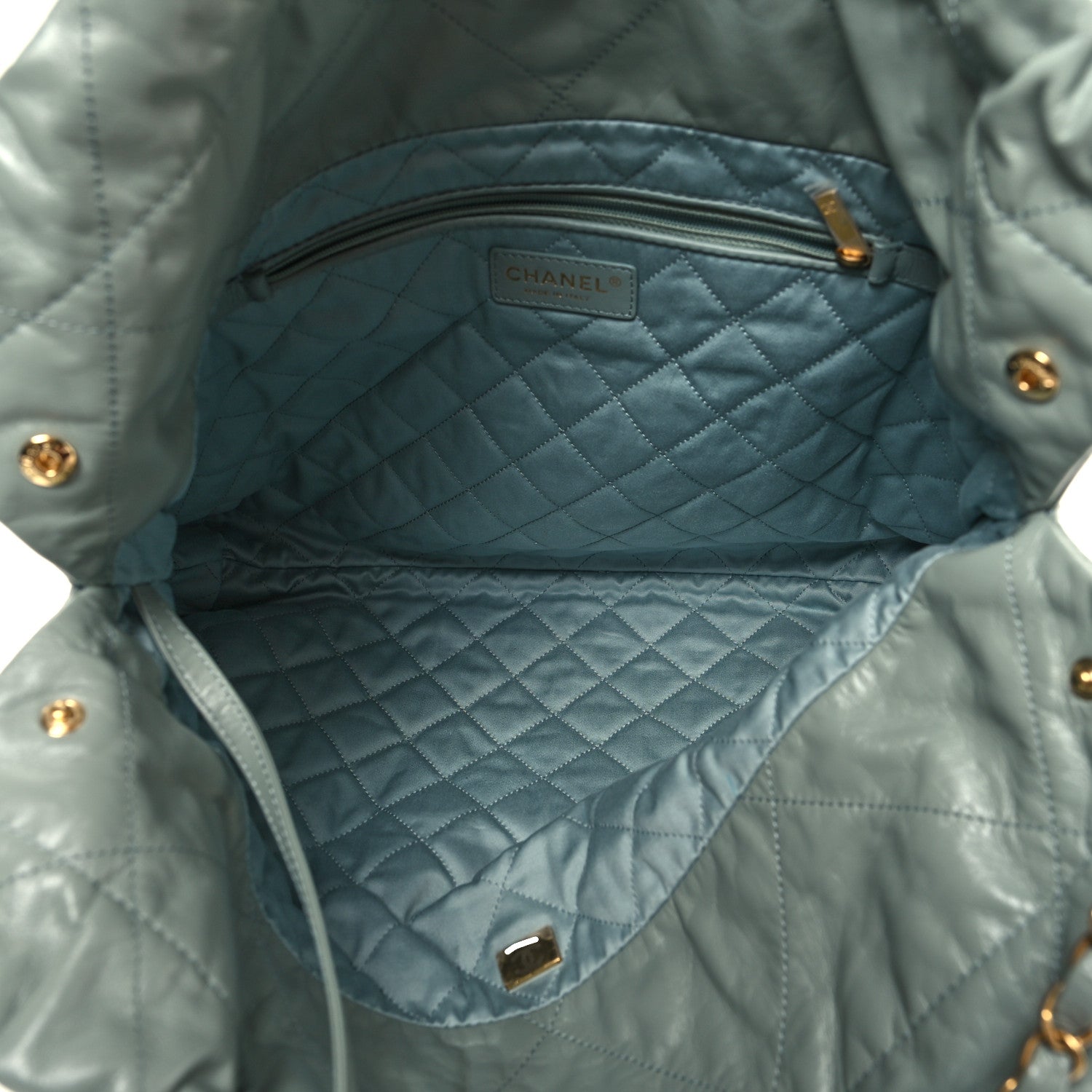 Chanel Shiny Calfskin Quilted Chanel 22 Grey 6 of 12