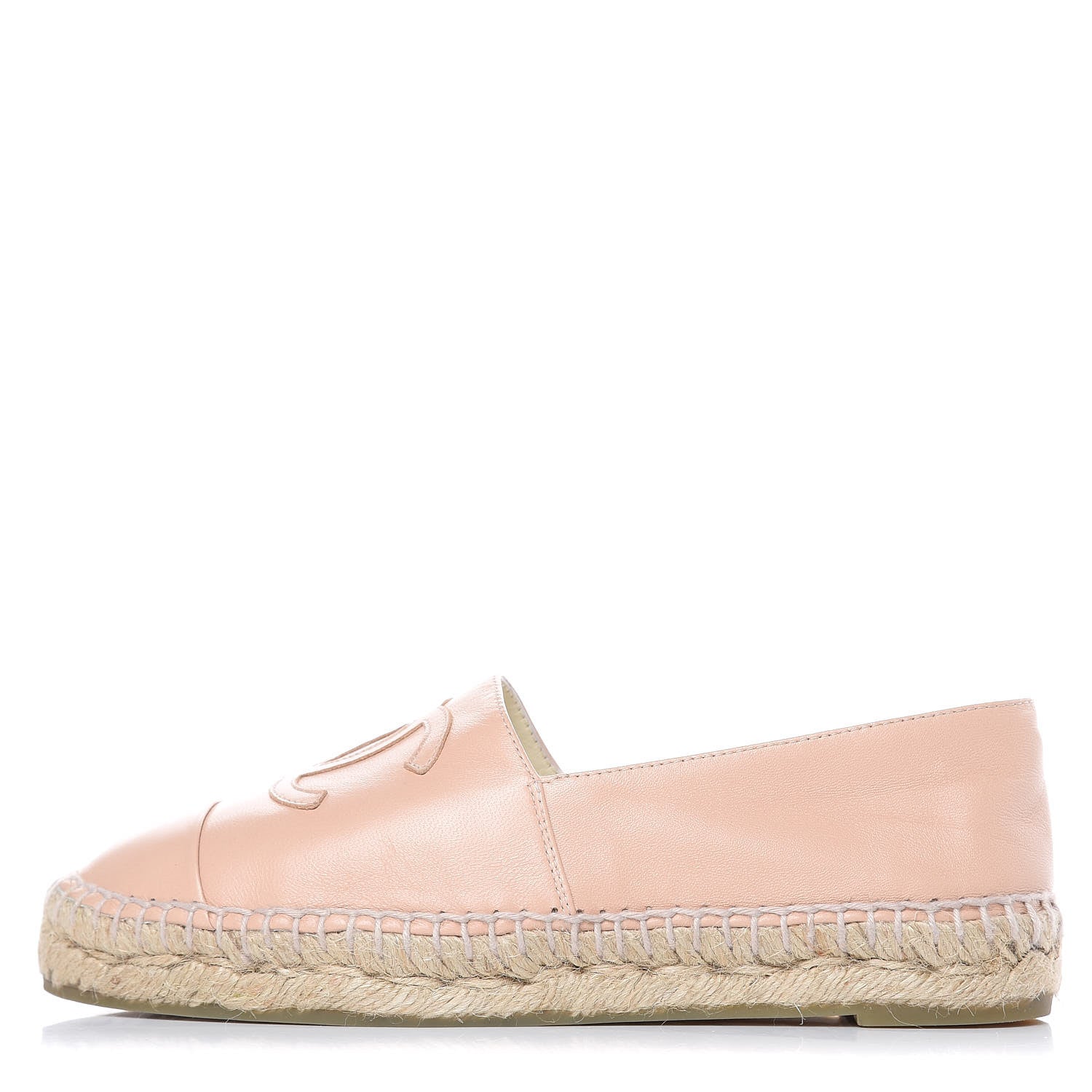 Chanel Lambskin CC Espadrilles 36 Nude 1 of 12