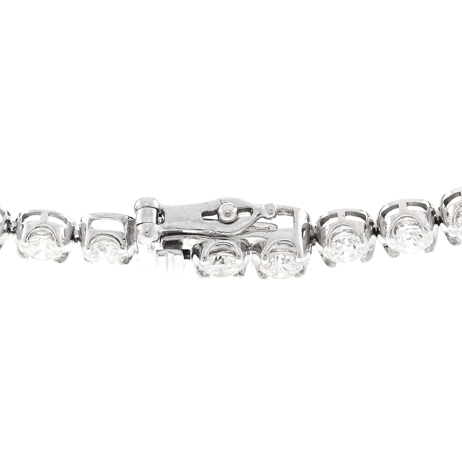 Parker & West by FASHIONPHILE 14K White Gold Diamond 6.95ctw Tennis Choker Necklace 4 of 5