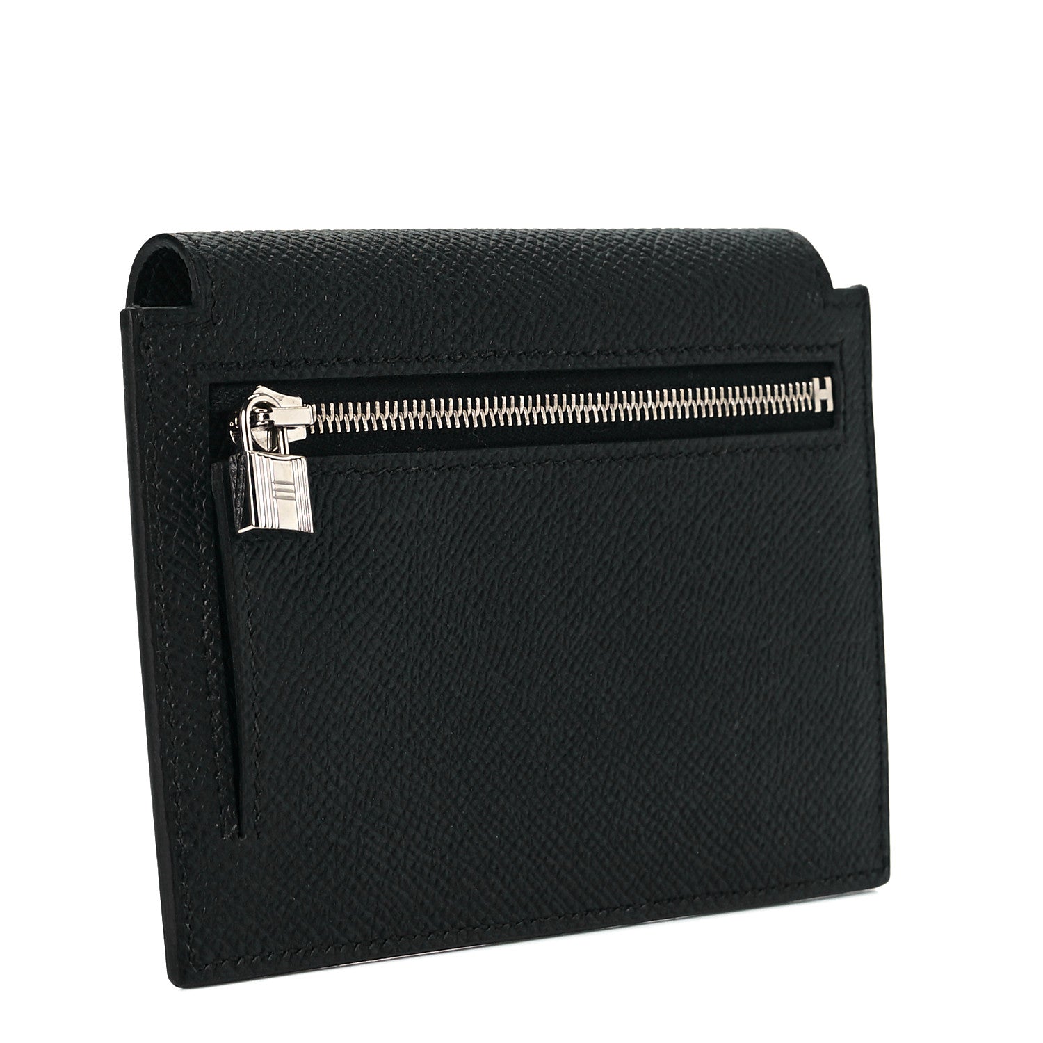 Hermes Epsom Kelly Pocket Compact Wallet Black 3 of 8