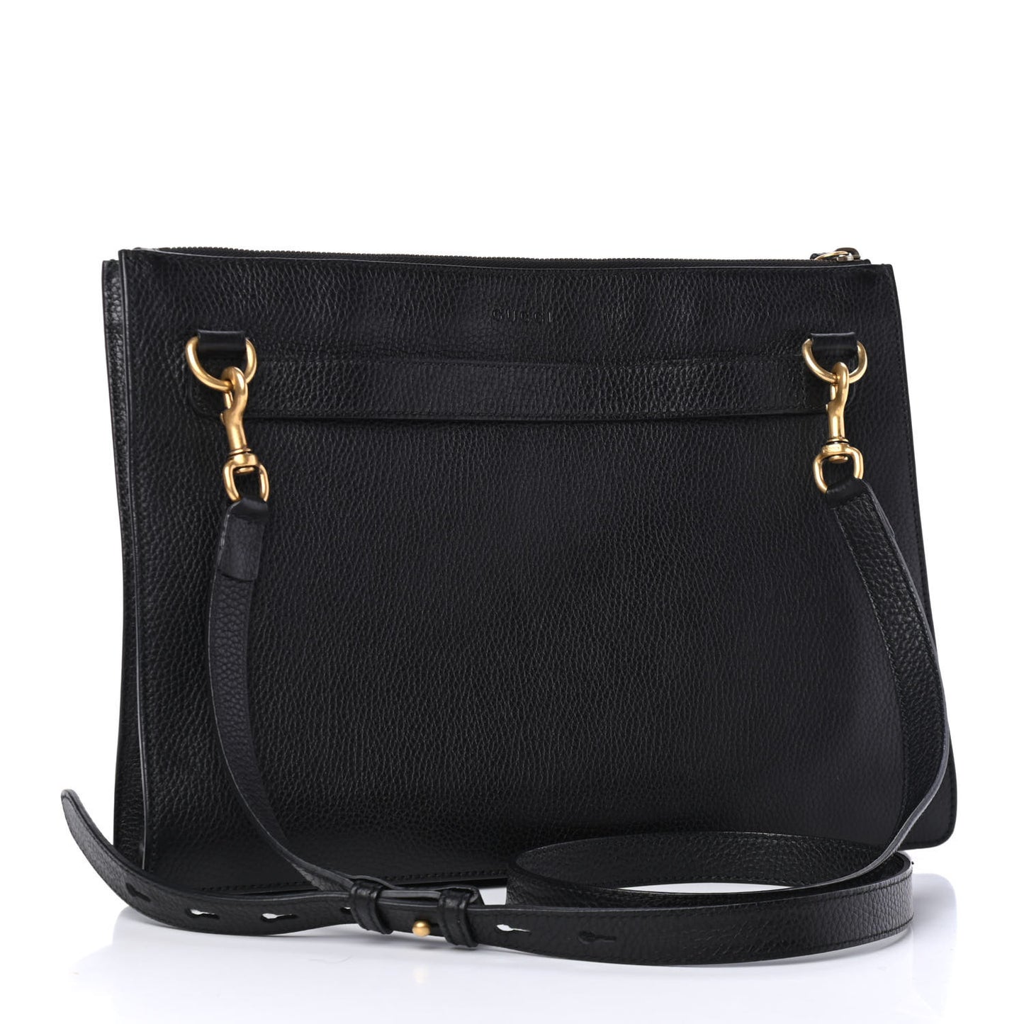 Calfskin Kingsnake Print Messenger Black