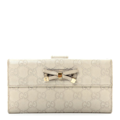 Gucci Guccissima Princy Continental Wallet Off White 1 of 8