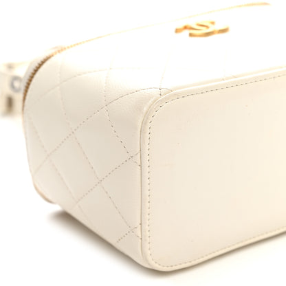 Chanel Lambskin Quilted Punk Essentials Vanity Case With Chain White 9 of 12