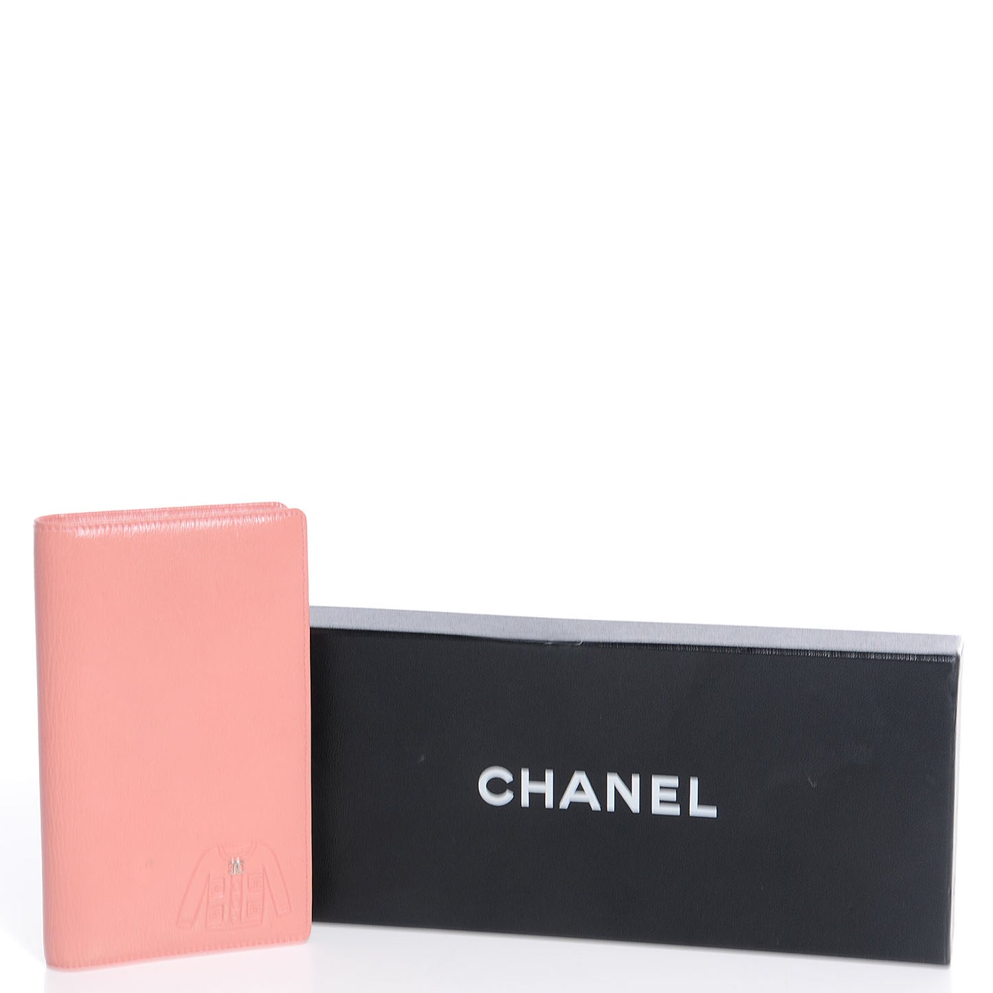 Goatskin CC Jacket Embossed Yen Wallet Pink