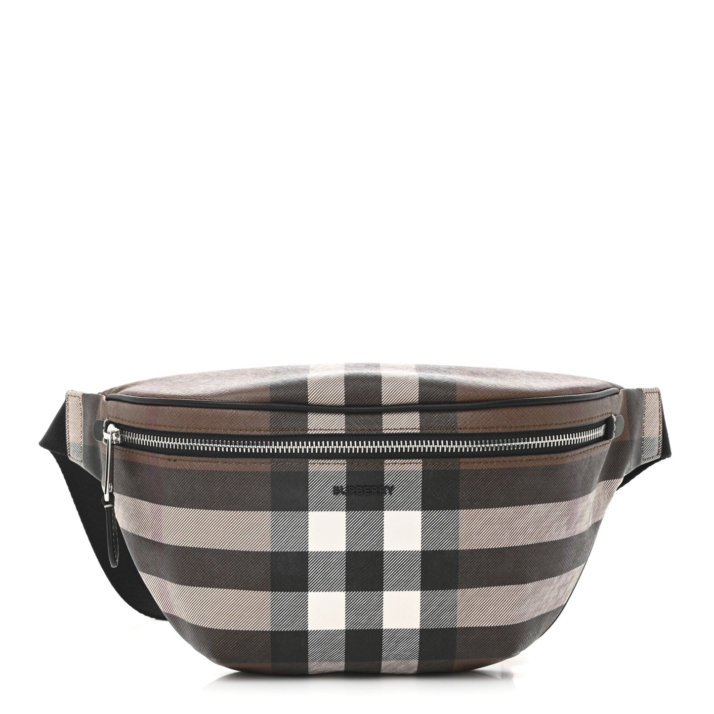 E-canvas Check Cason Bum Bag Dark Birch Brown
