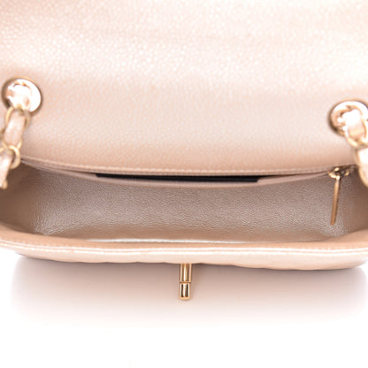 Chanel Pearly Caviar Quilted Mini Rectangular Flap Beige 5 of 11