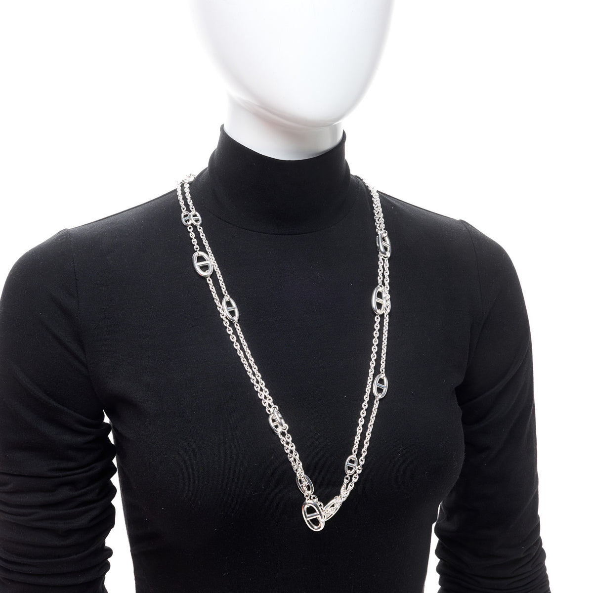 Hermes Sterling Silver Farandole Necklace 160 2 of 5