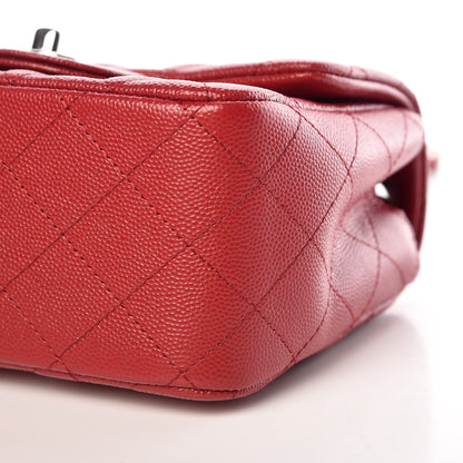 Chanel Caviar Quilted Mini Square Flap Red 6 of 10