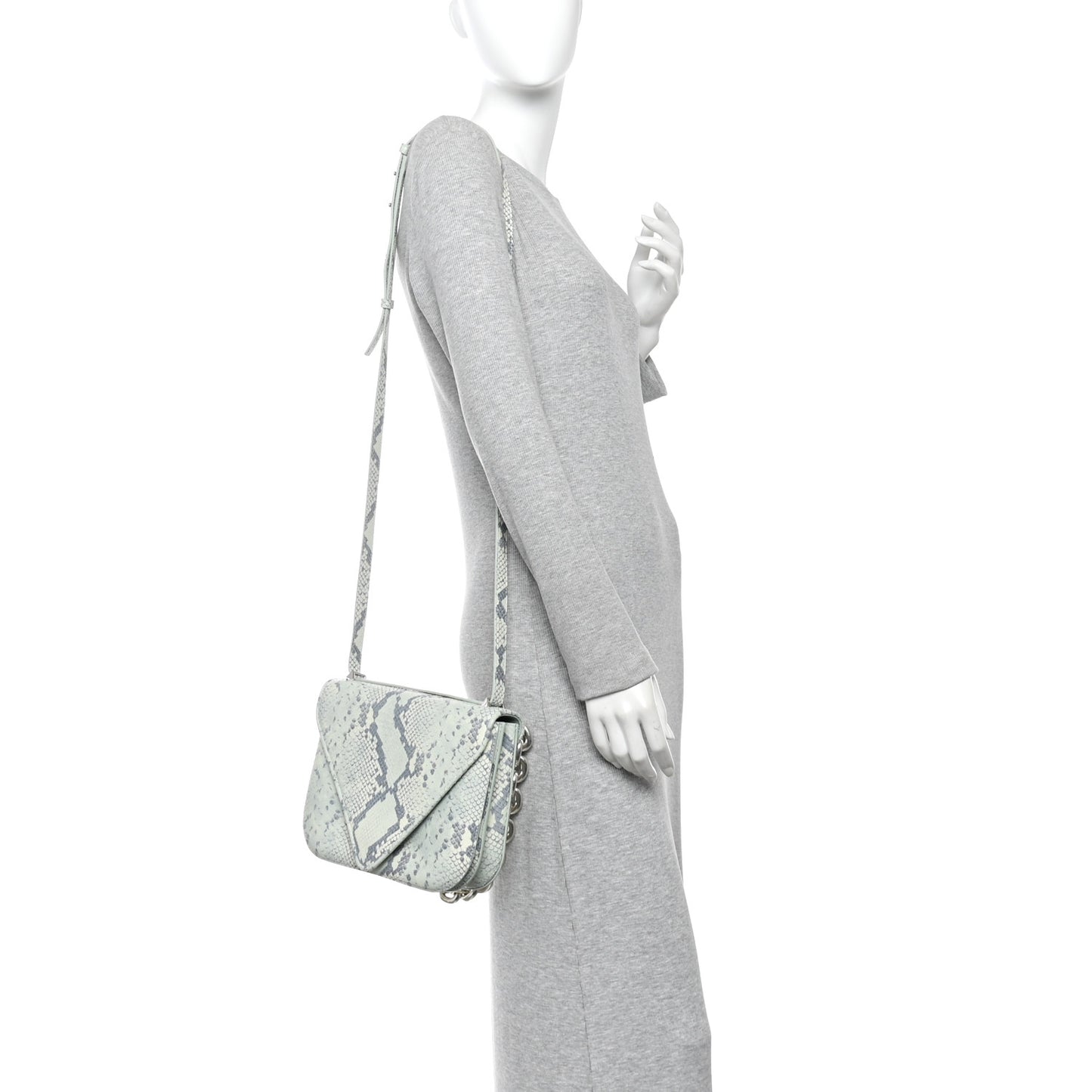 Snakeskin Mount Envelope Bag Green