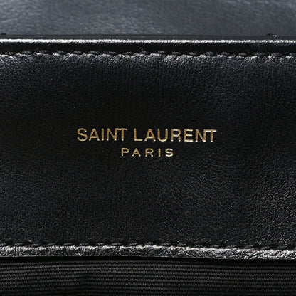 Saint Laurent Calfskin Y Quilted Monogram Medium Loulou Chain Satchel Black 6 of 9