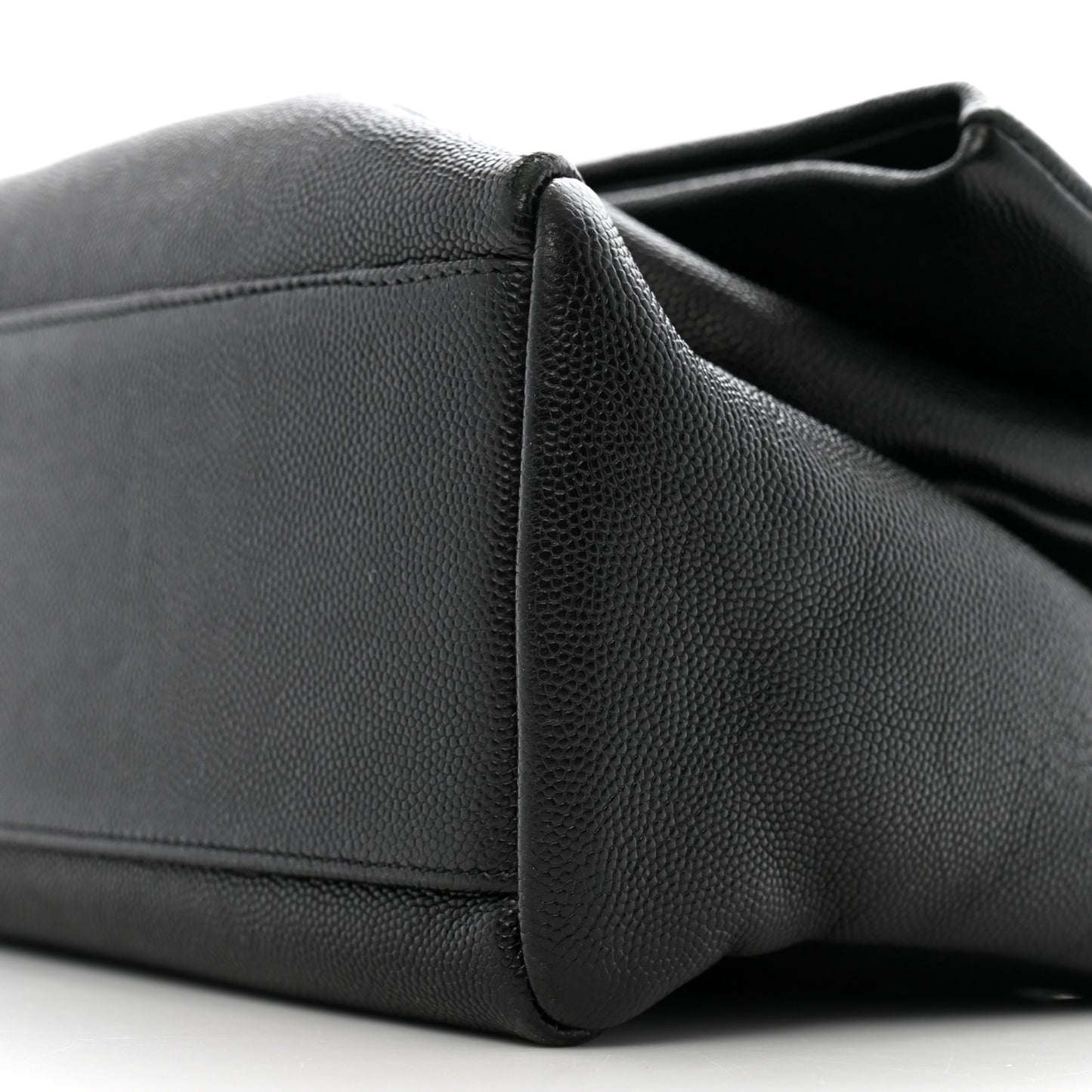 Grain De Poudre Medium West Hollywood Monogram Fold-Over Black