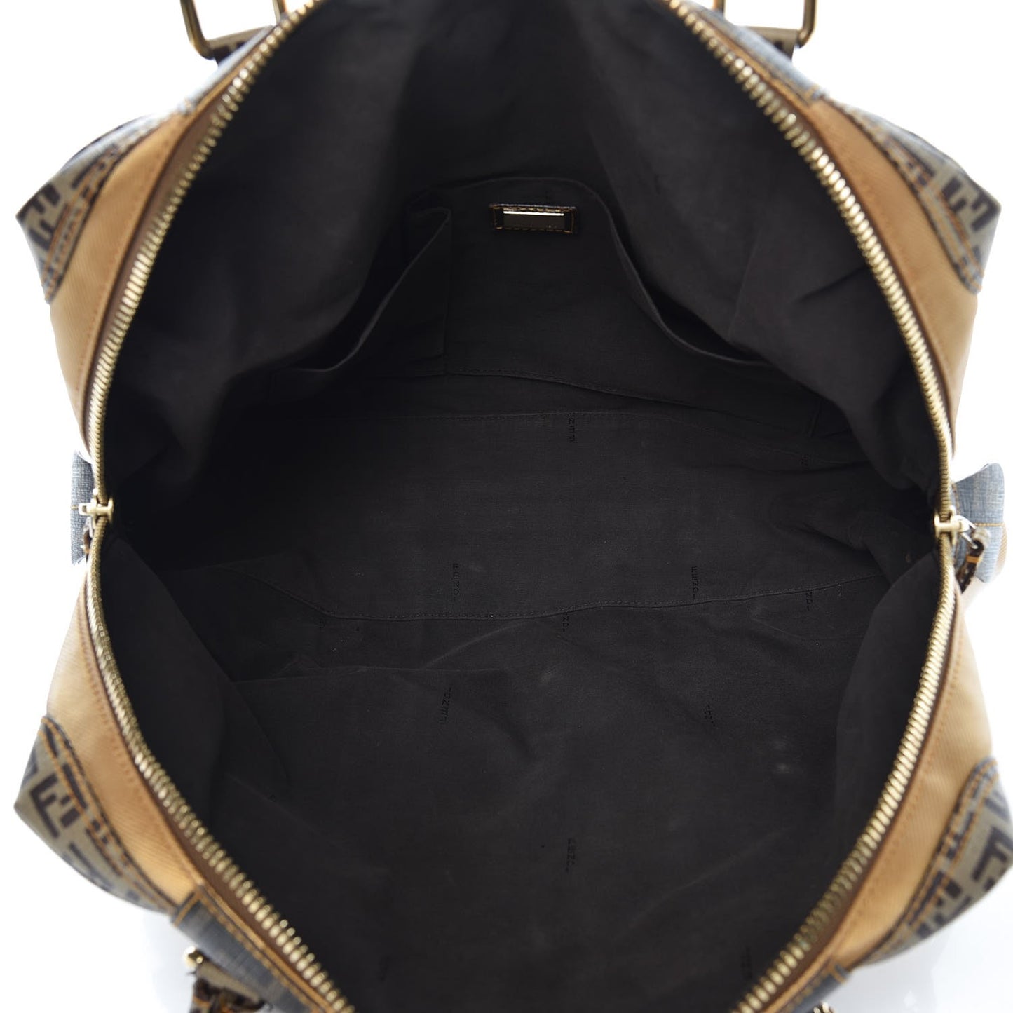 Metallic Canvas Zucca Zucchino Spalmati Large Mixed Media B Mix Tote Gold Brown