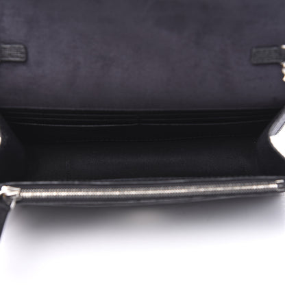 Fendi Vitello Elite Mink Fur Studded Karlito Tube Wallet on Chain Black 4 of 10
