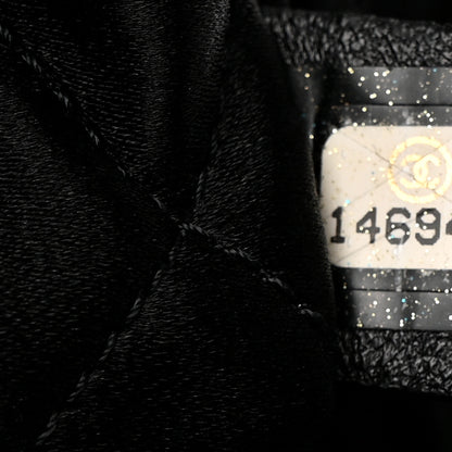 Chanel Satin Bee Kisslock Evening Bag Black 6 of 10