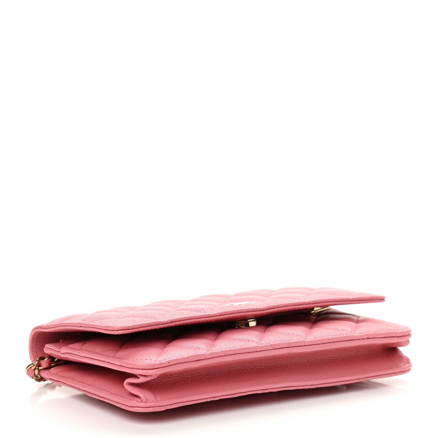 Chanel Caviar Quilted Wallet On Chain WOC Dark Pink 4 of 12