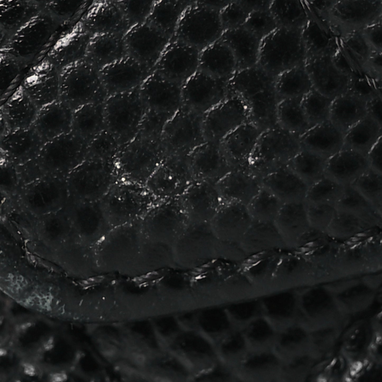 Caviar Quilted Flap Card Holder Black