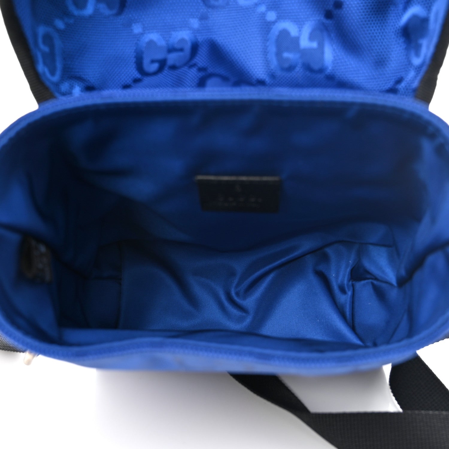 Gucci Econyl Nylon Monogram Off The Grid Messenger Bag Orient Blue Black 5 of 11
