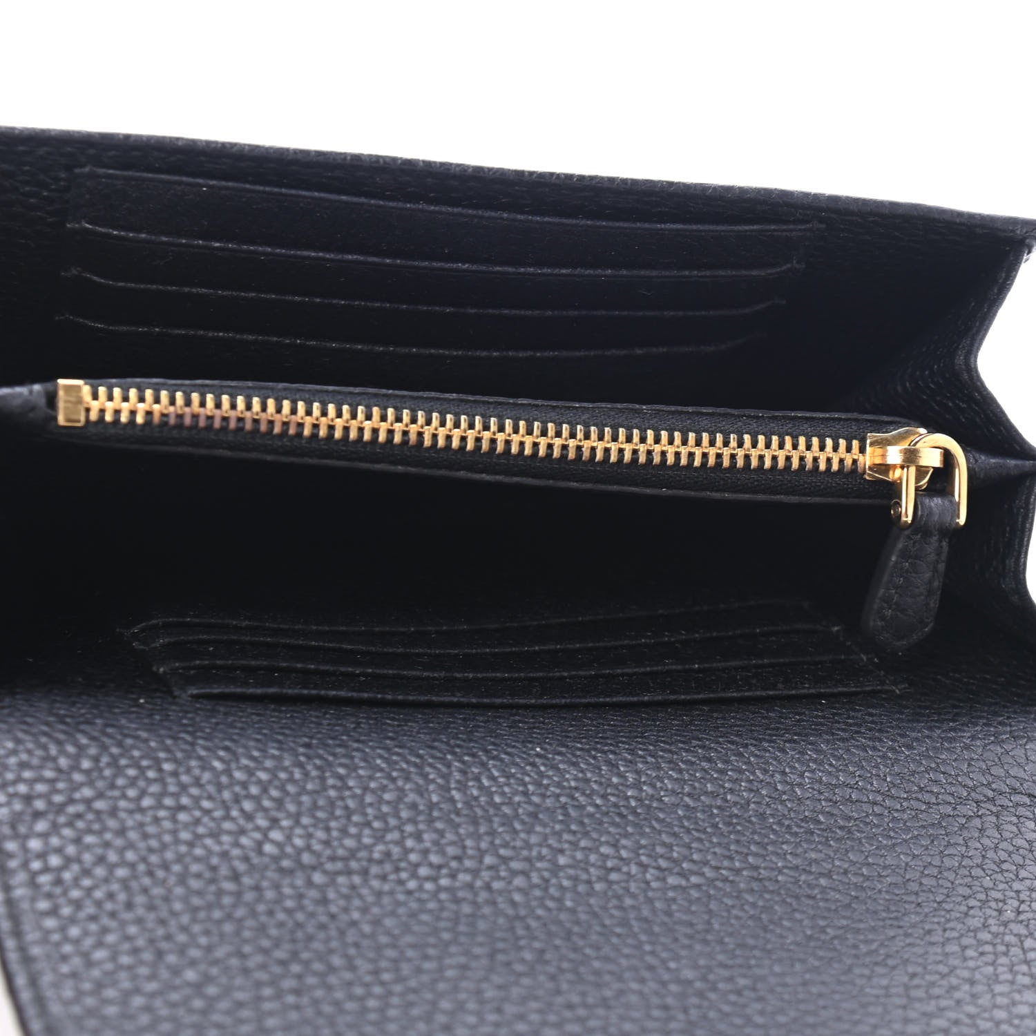 Prada Vitello Grain Wristlet Wallet Black 3 of 4