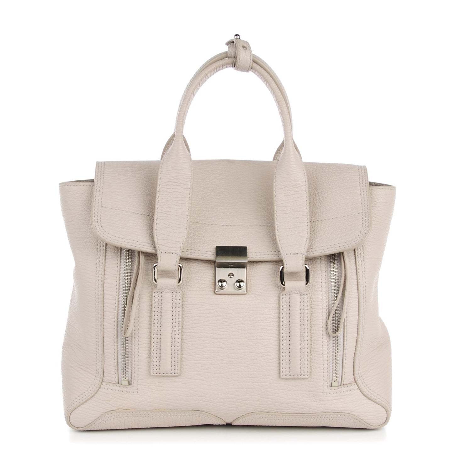 3.1 Textured Calfskin Medium Pashli Satchel Feather