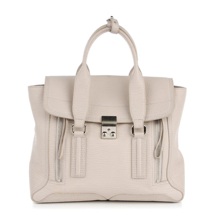 3.1 Phillip Lim 3.1 Textured Calfskin Medium Pashli Satchel Feather 1 of 10