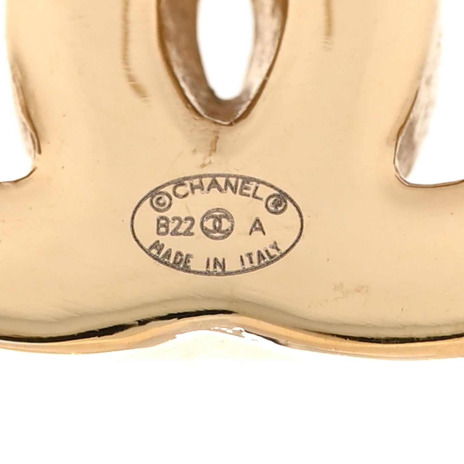 Chanel Metal Enamel CC Earrings Black Gold 4 of 6
