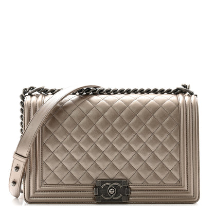 Chanel Metallic Caviar Quilted New Medium Boy Flap Copper 1 of 12
