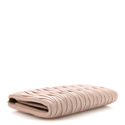 Miu Miu Nappa Matelasse Zip Around Wallet Pomice 4 of 9
