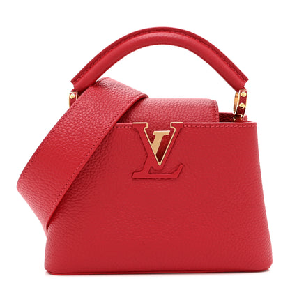 Louis Vuitton Taurillon Mini Capucines Scarlet 1 of 10