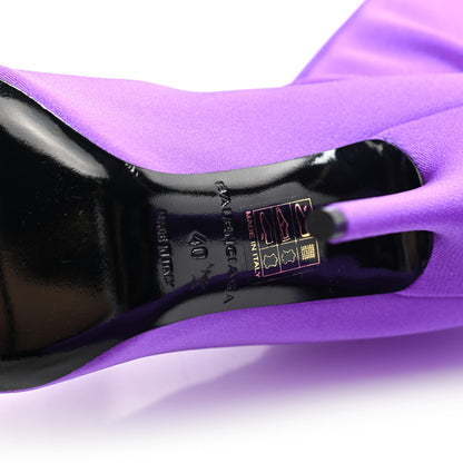Balenciaga Spandex Pointed Toe Knife Thigh High Boots 40 Violet 6 of 6