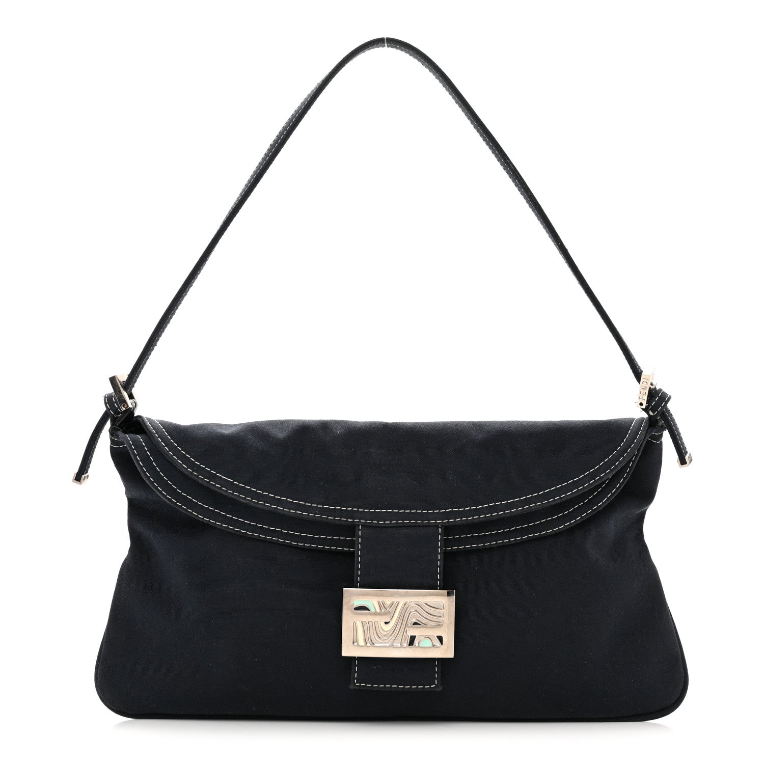Fendi Denim Baguette Blue 1 of 19