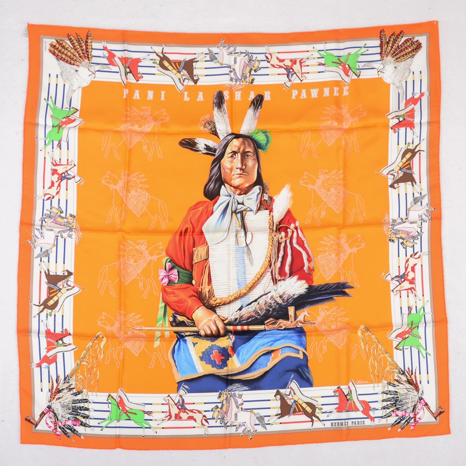 Hermes Silk Pani La Shar Pawnee Scarf 90 2 of 6