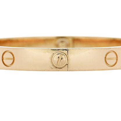 Cartier 18K Yellow Gold LOVE Bracelet 17 5 of 9