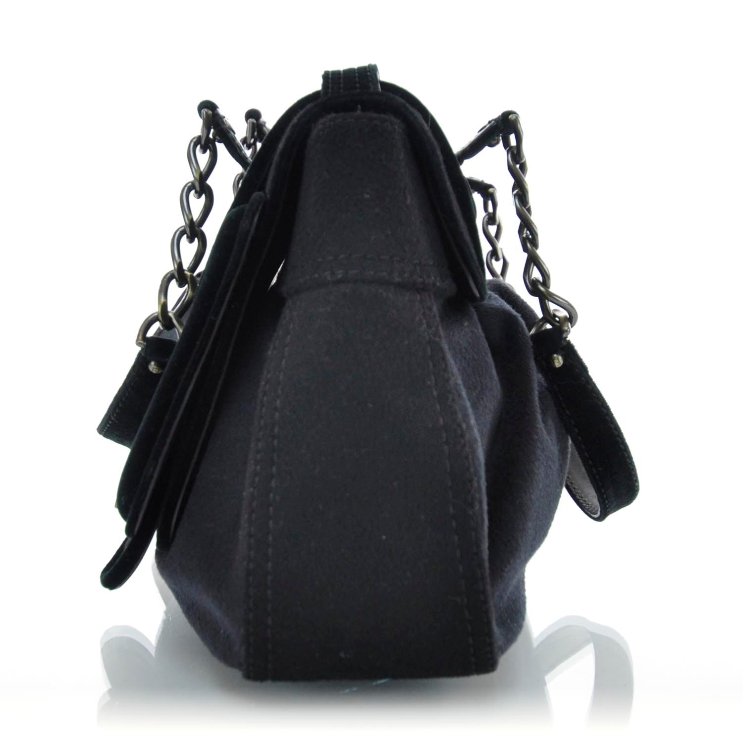 Fendi Cashmere Velvet B Bag Black 6 of 11