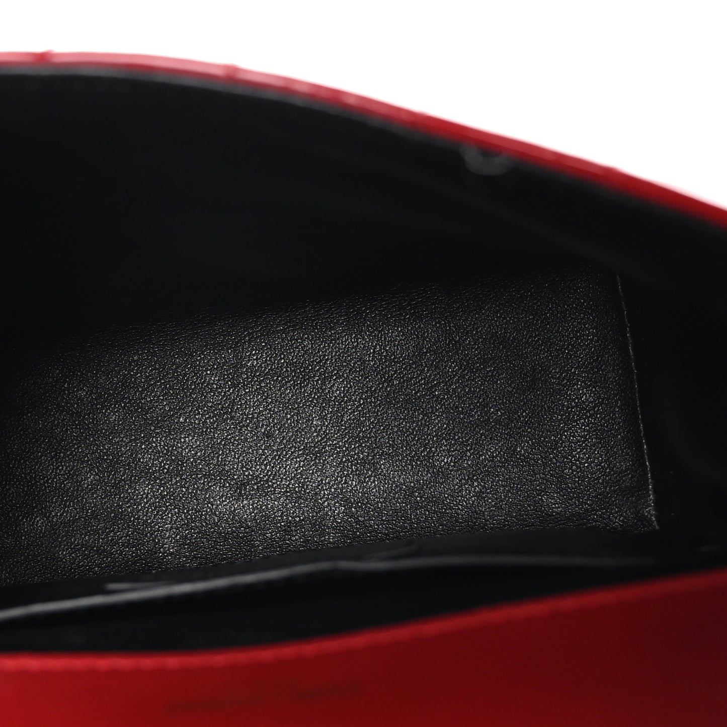 SAINT LAURENT Patent Matelasse Monogram Small Vicky Chain Bag Red