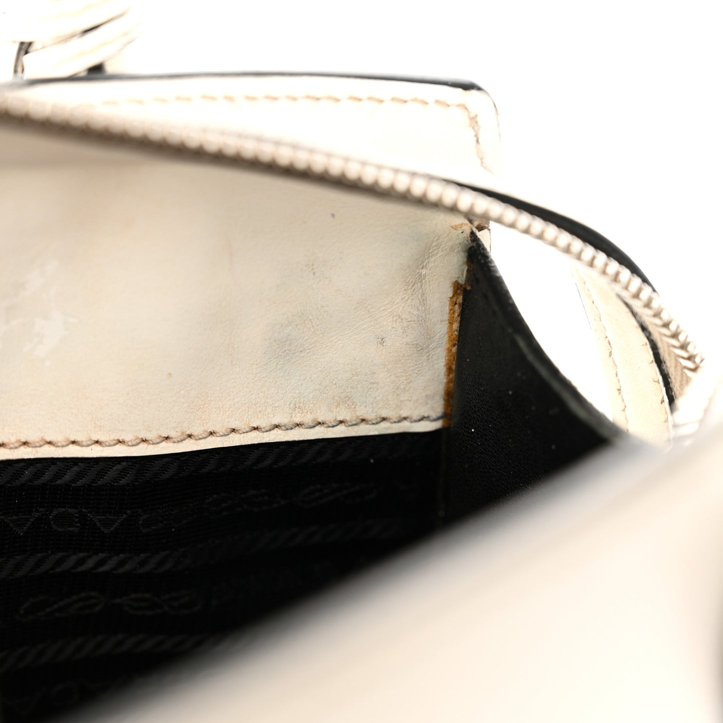 Saffiano Cuir Calfskin Mini Monochrome Top Handle Tote White