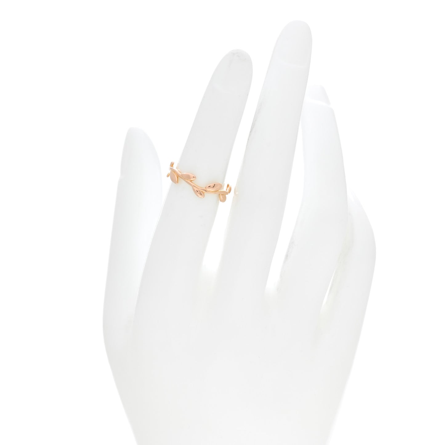 18K Rose Gold Narrow Paloma Picasso Olive Leaf Band Ring 49 5