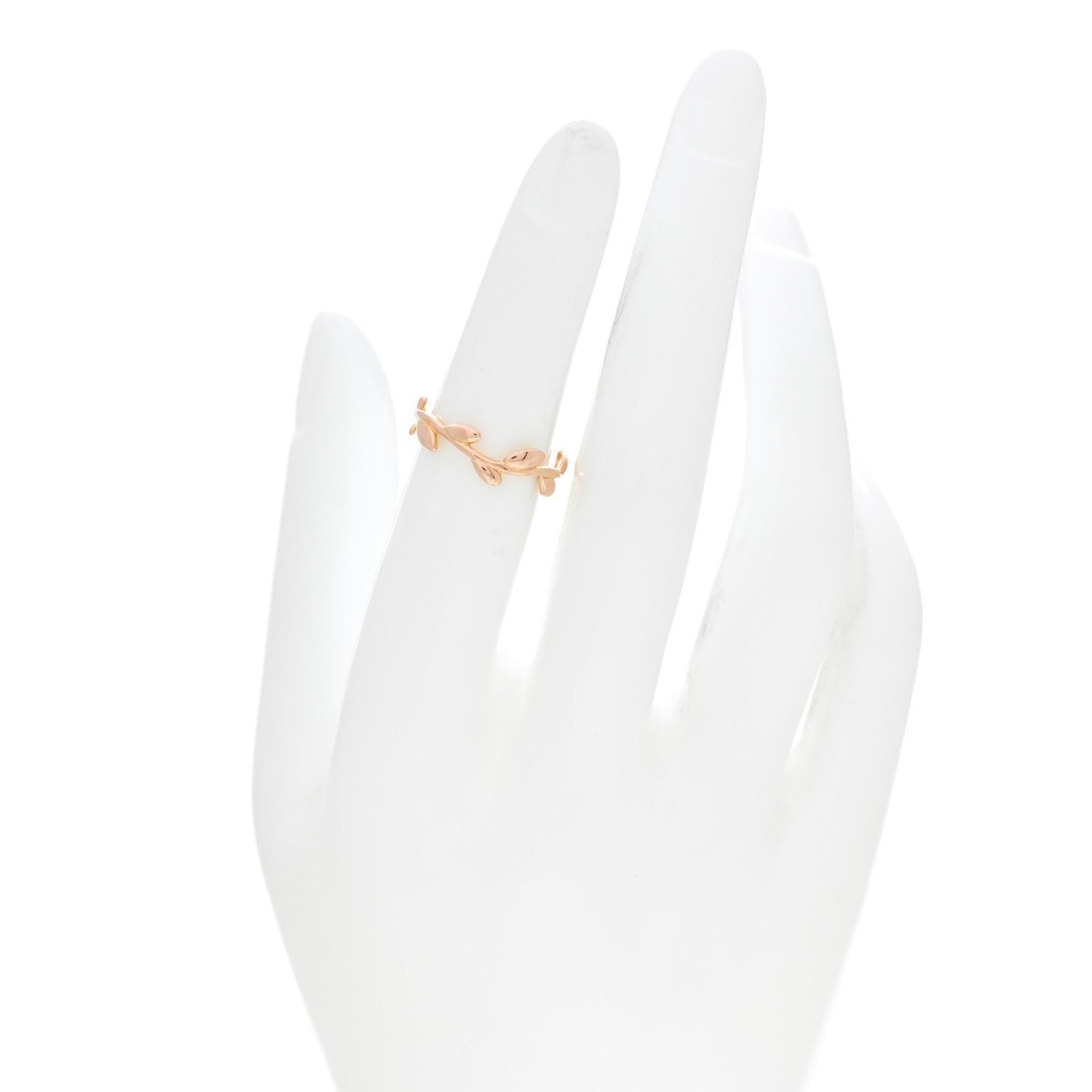 Tiffany 18K Rose Gold Narrow Paloma Picasso Olive Leaf Band Ring 49 5 2 of 4