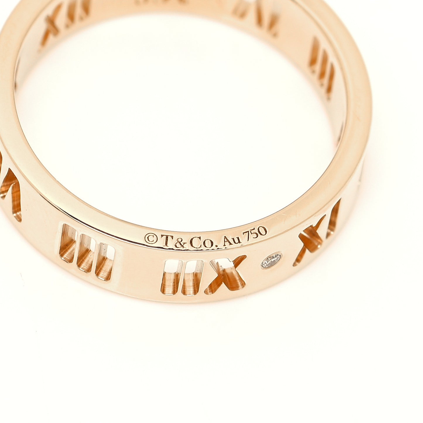 18K Yellow Gold Diamond Wide Atlas Pierced Ring 54 7