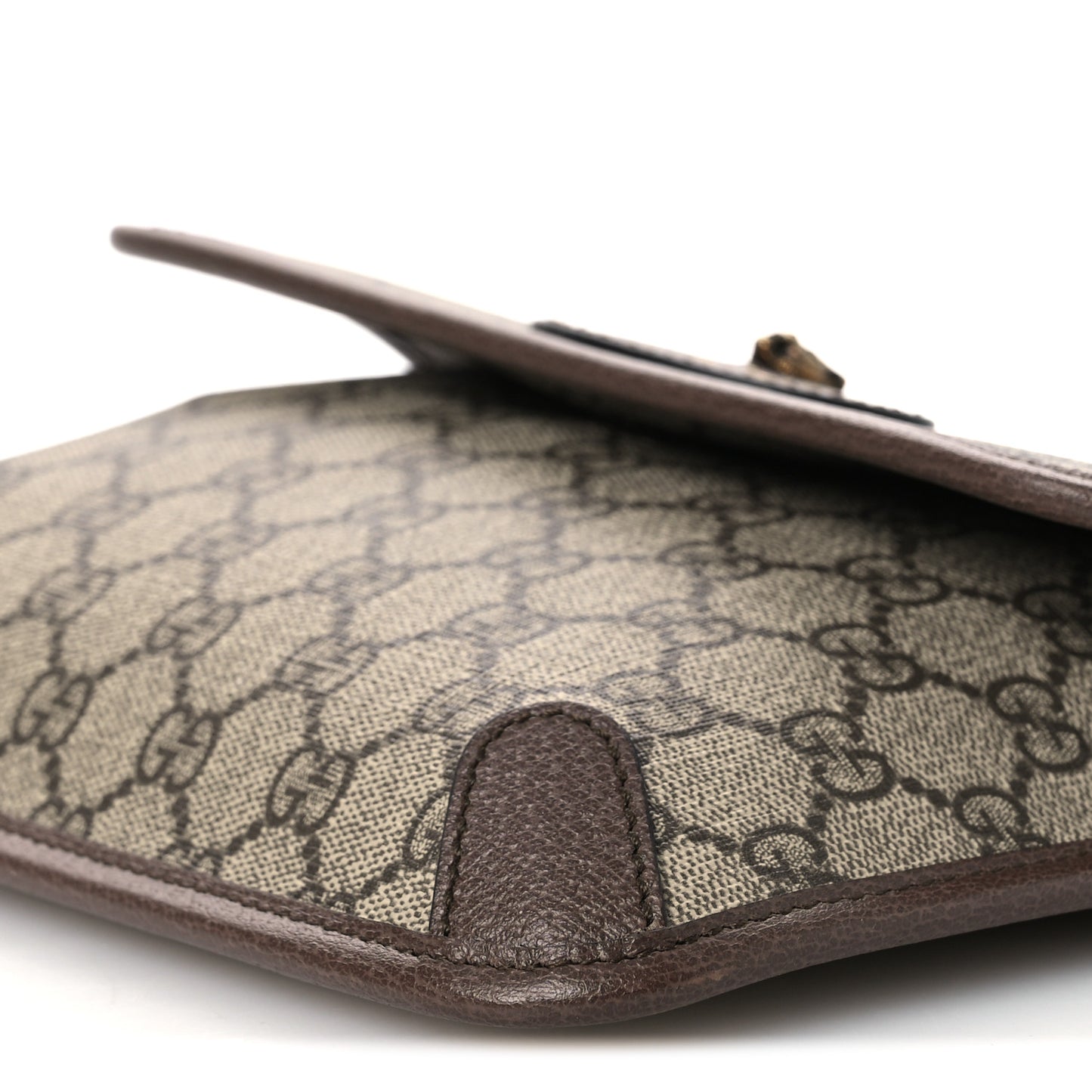GG Supreme Monogram Neo Vintage Web Belt Bag Brown Brown