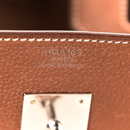 Hermes Natural Barenia Faubourg Birkin 30 Fauve 7 of 13