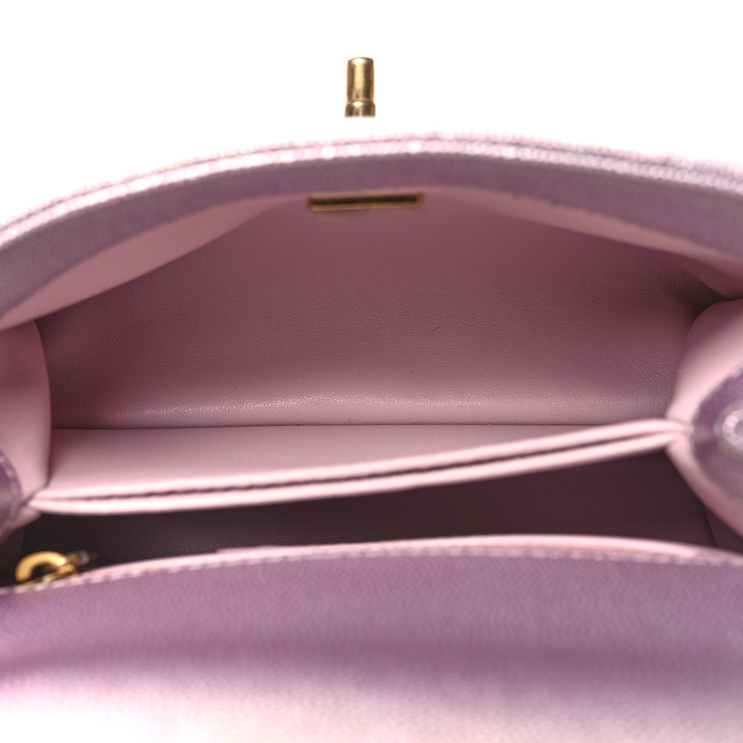 Metallic Caviar Quilted Extra Mini Coco Handle Flap Light Pink