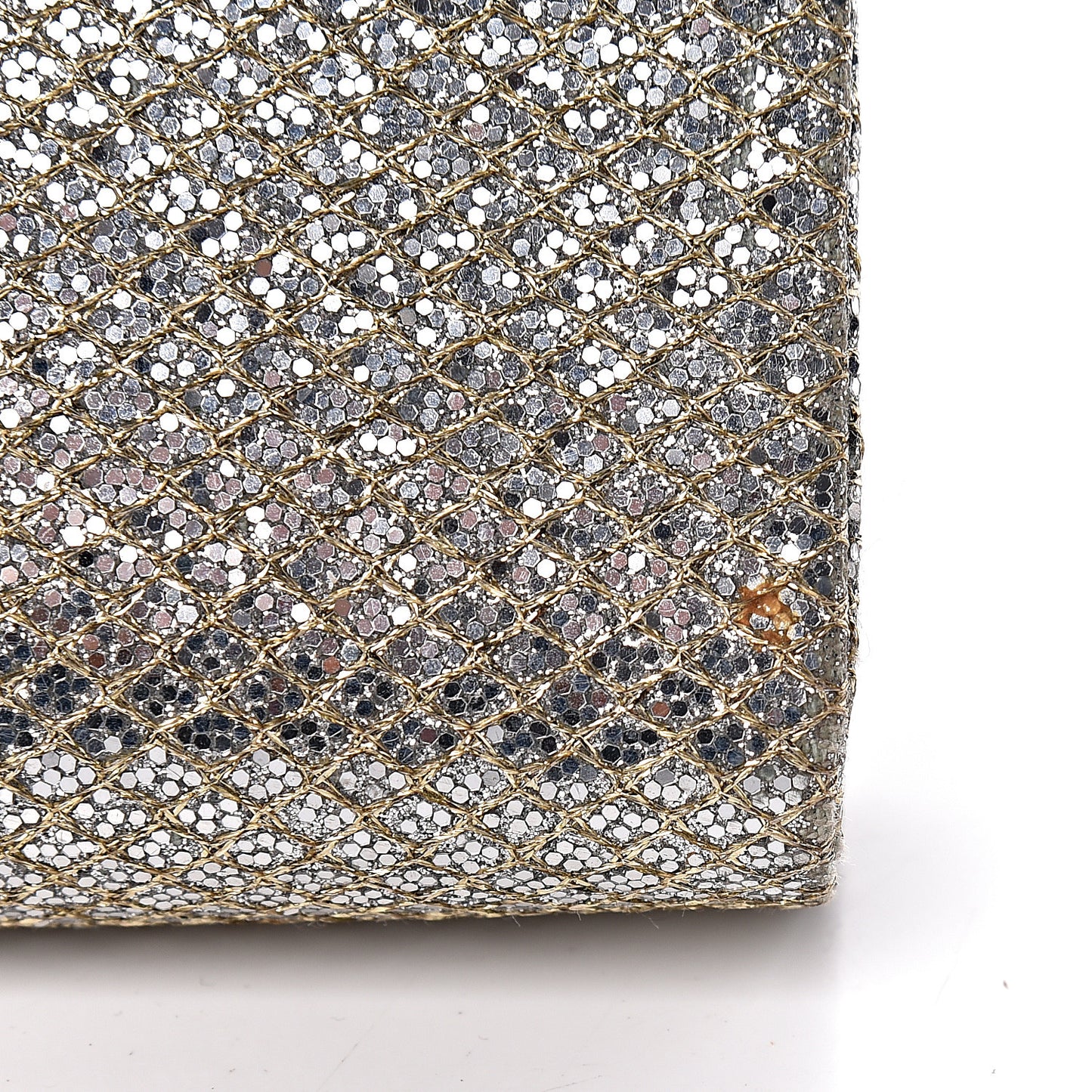 Glitter Fabric Clutch Champagne