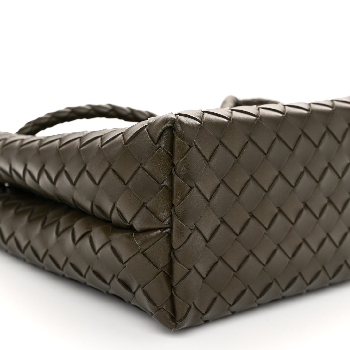 Nappa Intrecciato Medium Andiamo Shoulder Bag Dark Green