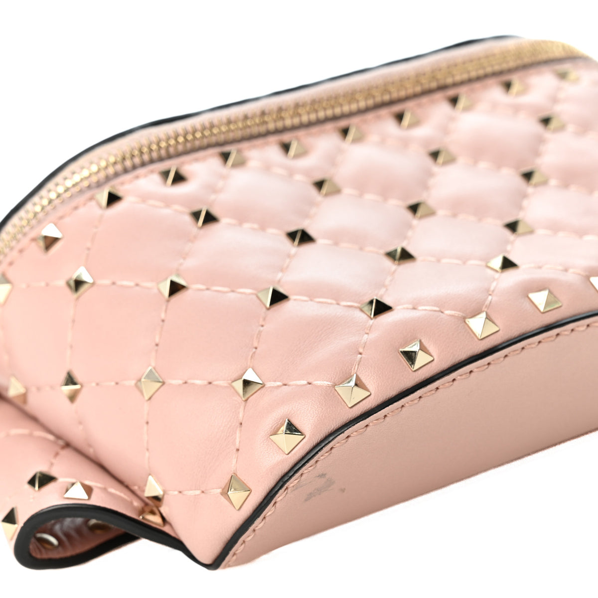 Valentino Garavani Lambskin Rockstud Spike Belt Bag 85 Water Rose 7 of 9
