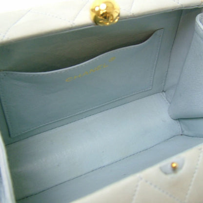 Chanel Lambskin Quilted Box Handbag Sky Blue 12 of 12