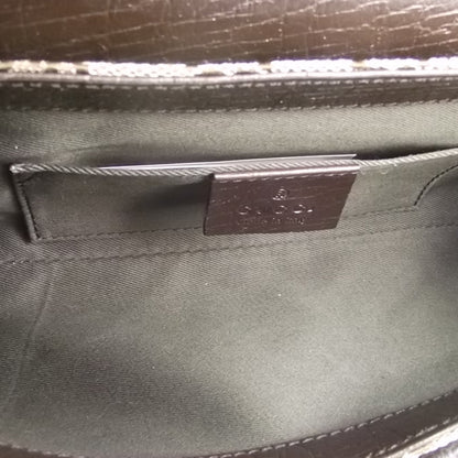 Gucci Monogram Horsebit Clutch Ebony 6 of 8