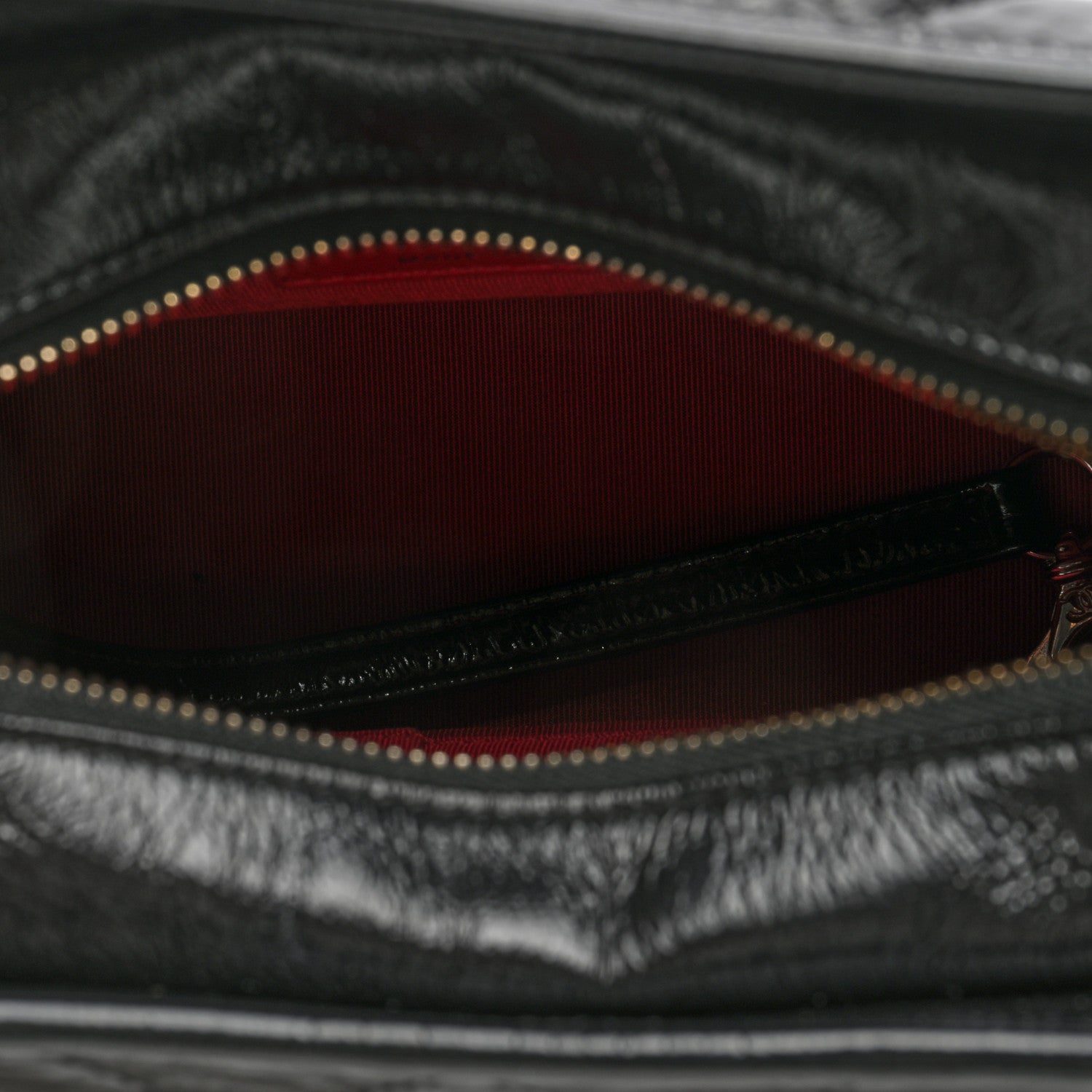 Chanel Shiny Calfskin Quilted Small Gabrielle Hobo Black 6 of 10