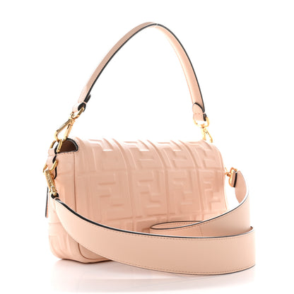Fendi Nappa FF 1974 Embossed Baguette Baby Pink 3 of 10